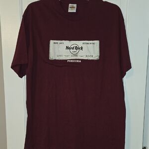 Hard Rock Cafe Burgundy Short Sleeve Tee